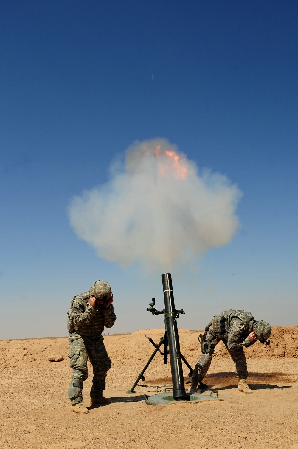 Mortar training in Mahmadiyah
