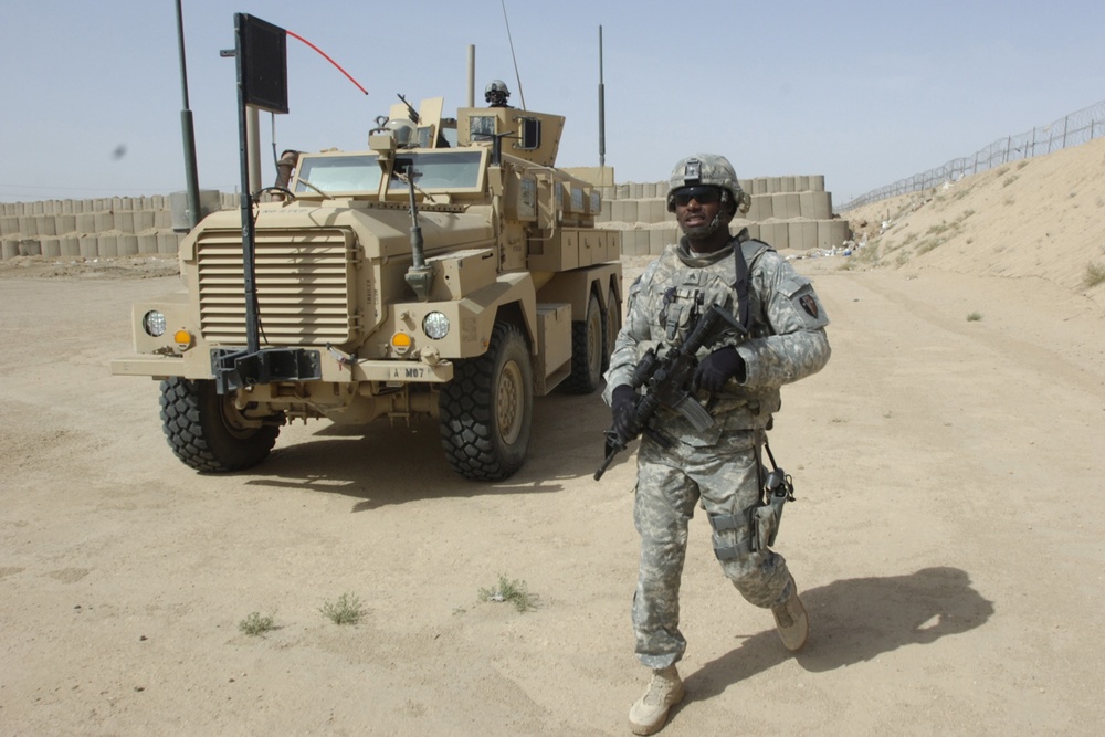 50th Infantry Brigade Combat Team on patrol in Iraq
