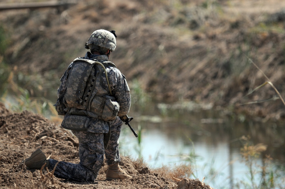 Patrol outside the city of Taji