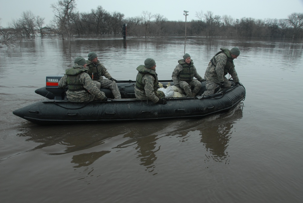 North Dakota flood action in Fargo