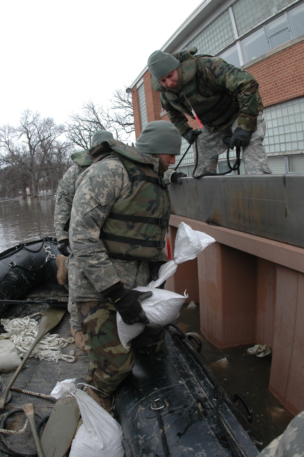 North Dakota flood action in Fargo