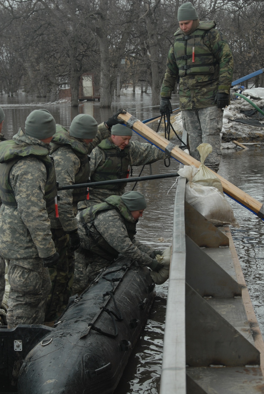 North Dakota flood action in Fargo