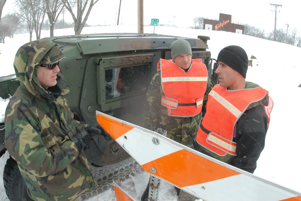 North Dakota flood action in Fargo