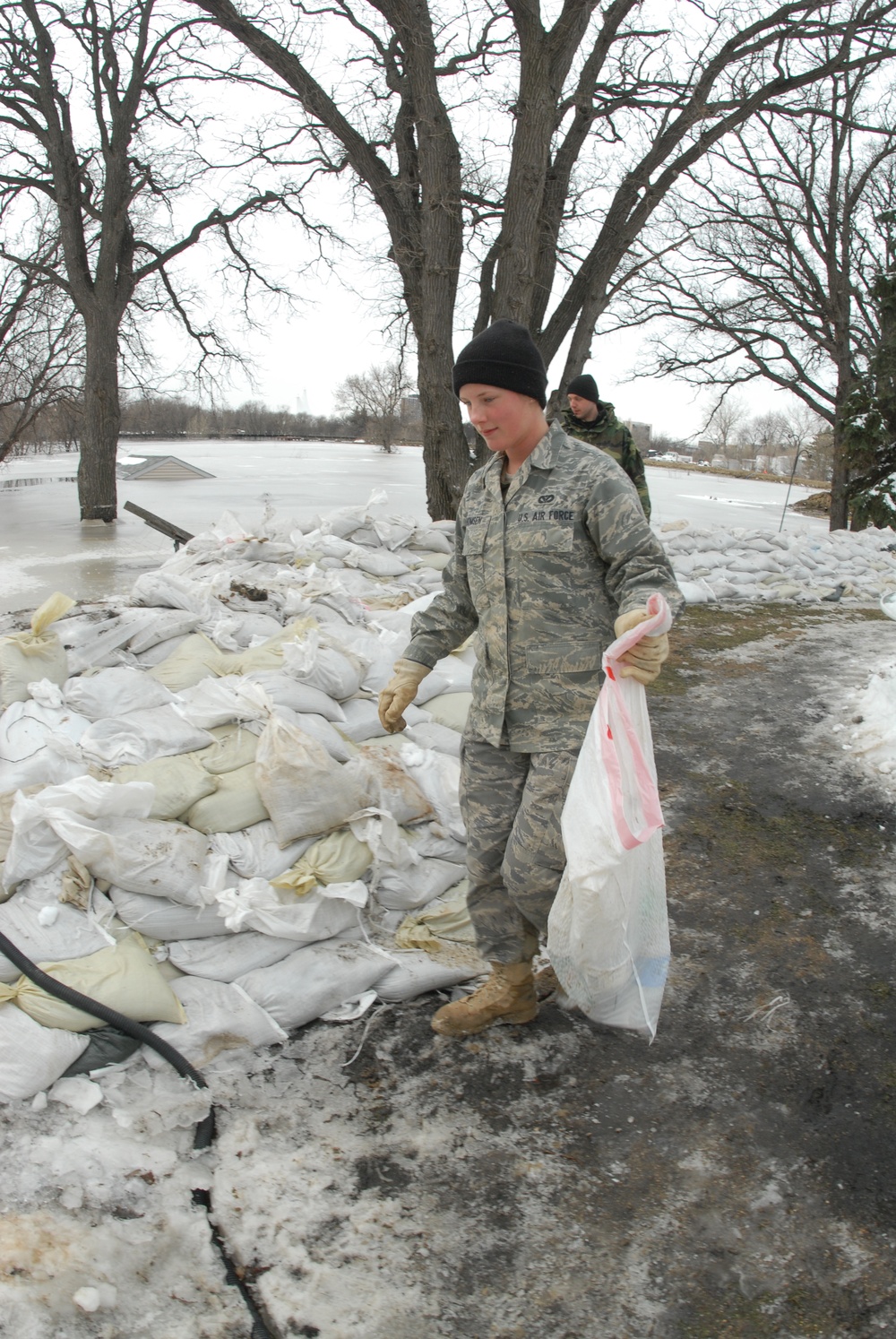 North Dakota flood action in Fargo