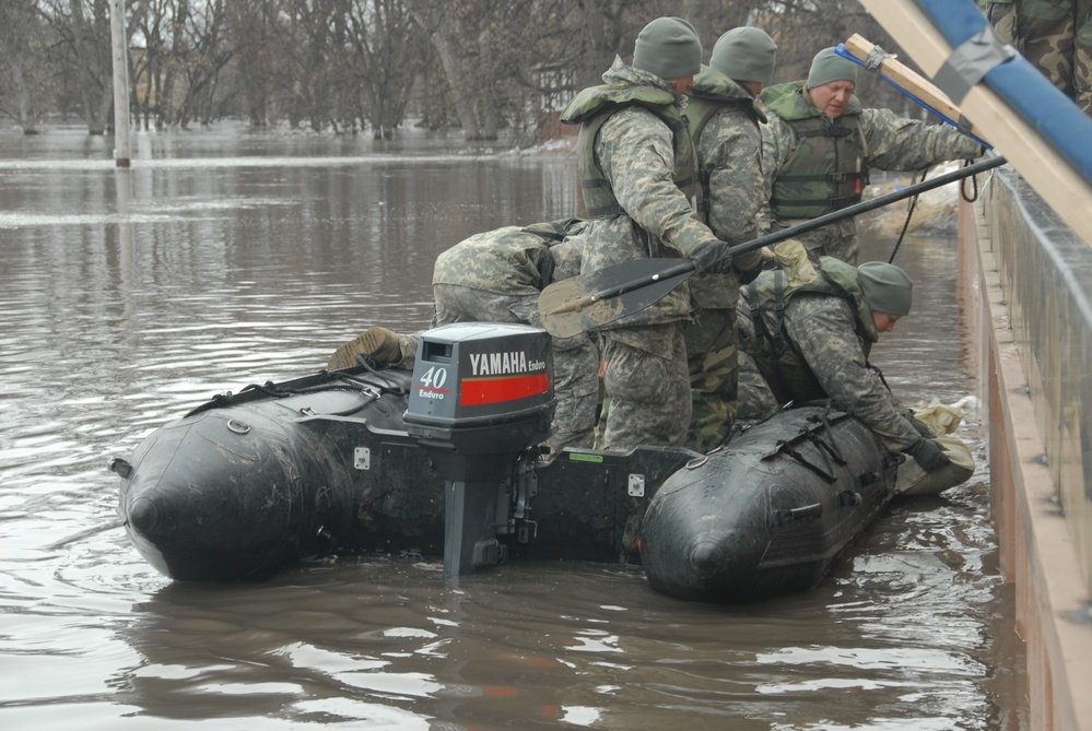 North Dakota flood action in Fargo