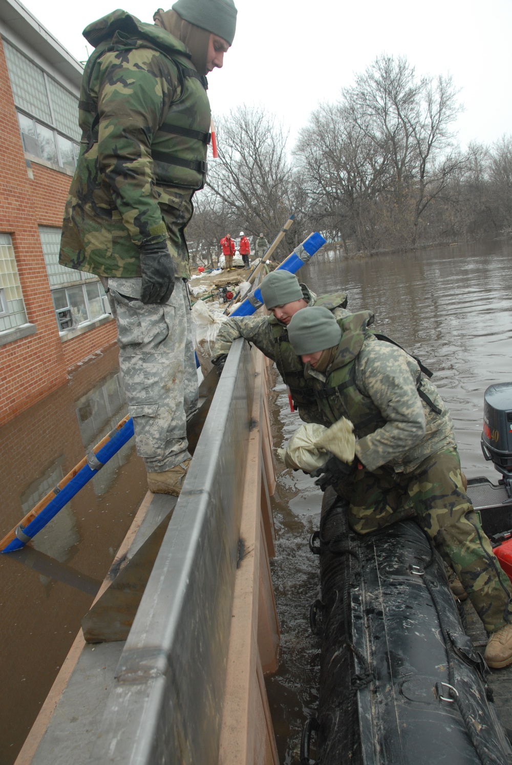 North Dakota flood action in Fargo