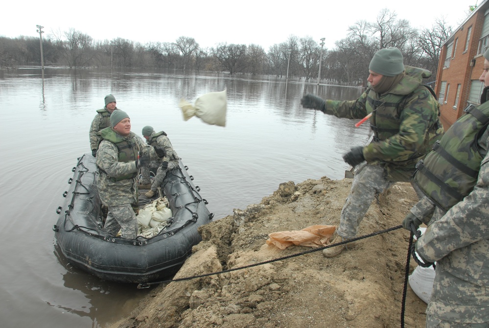 North Dakota flood action in Fargo