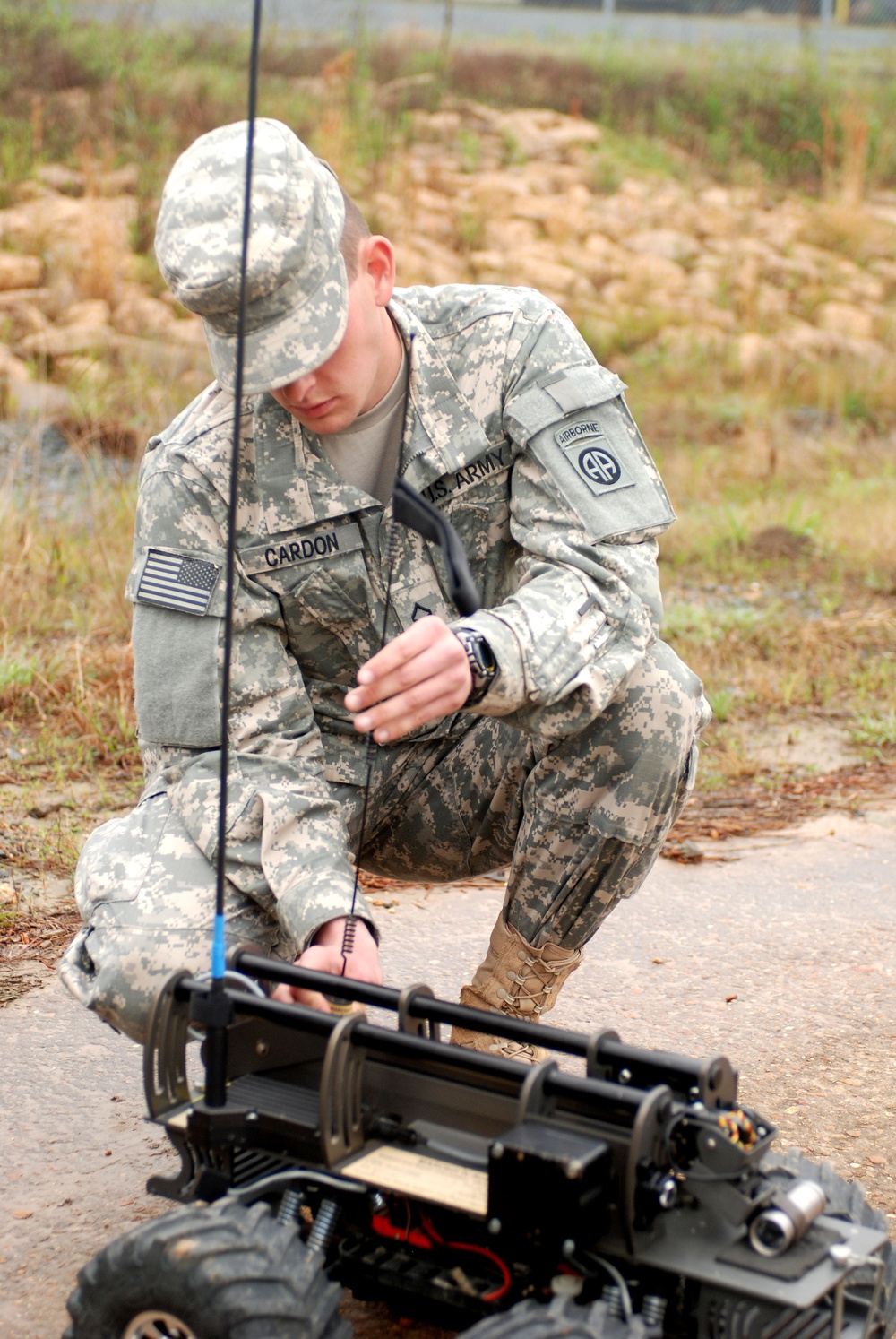 Paratrooper Trains on Operating the MARCbot IV