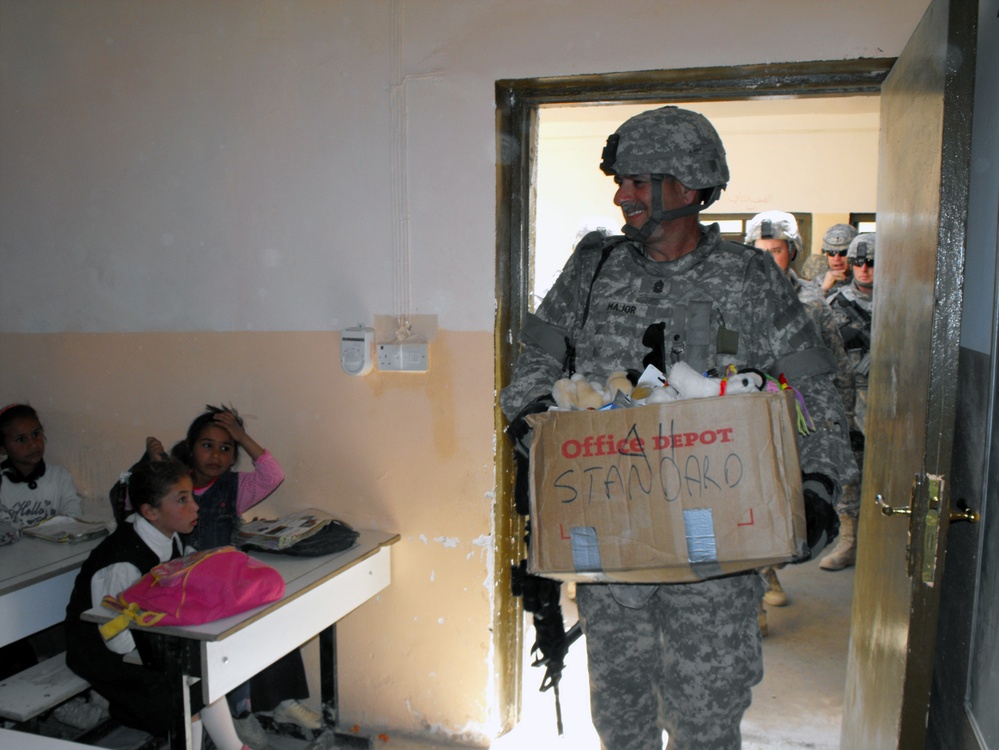 School supplies make unique journey to Iraq