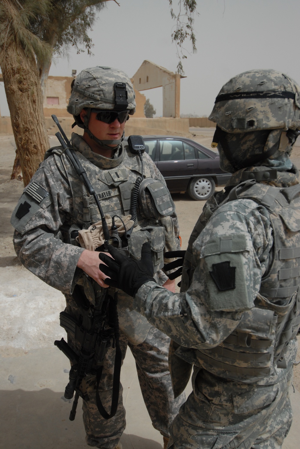 Patrol in Abu Graib, Iraq