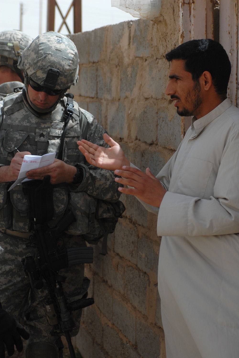 Patrol in Abu Graib, Iraq