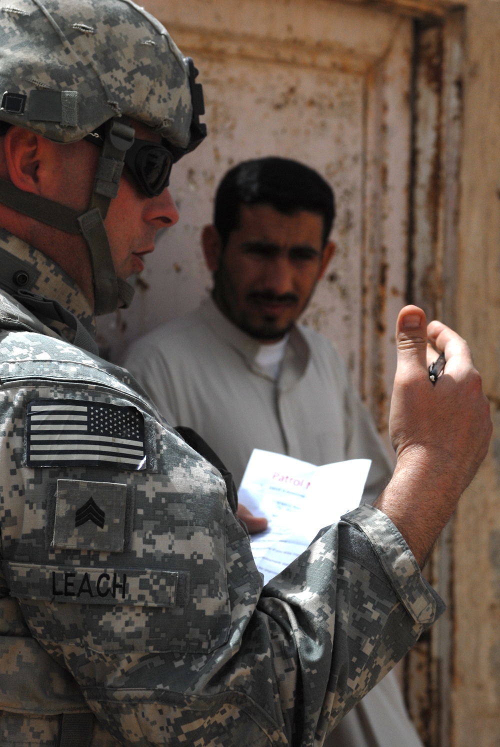 Patrol in Abu Graib, Iraq