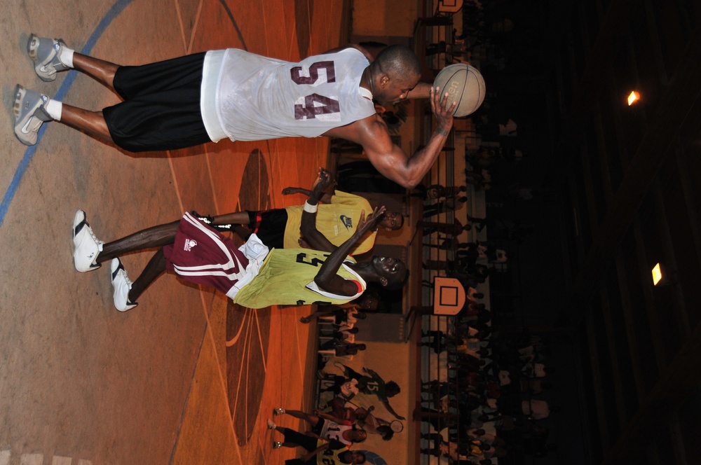 Basketball action in Djibouti