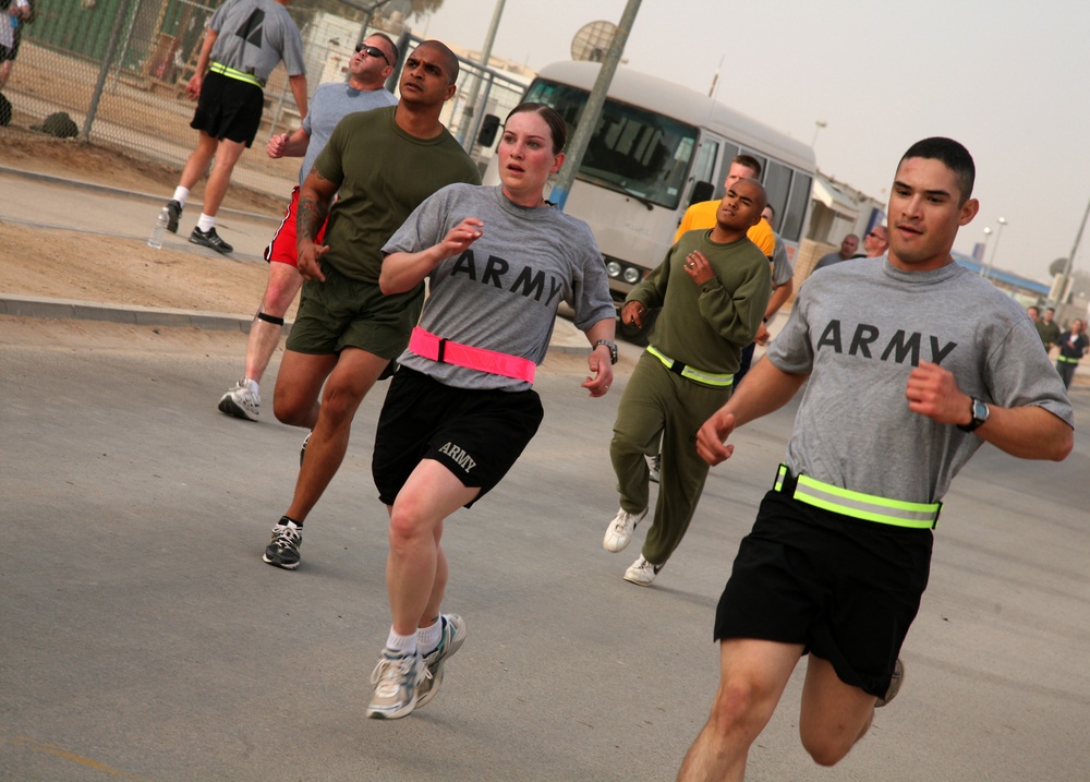 Runners celebrate Women's History Month aboard Al Asad
