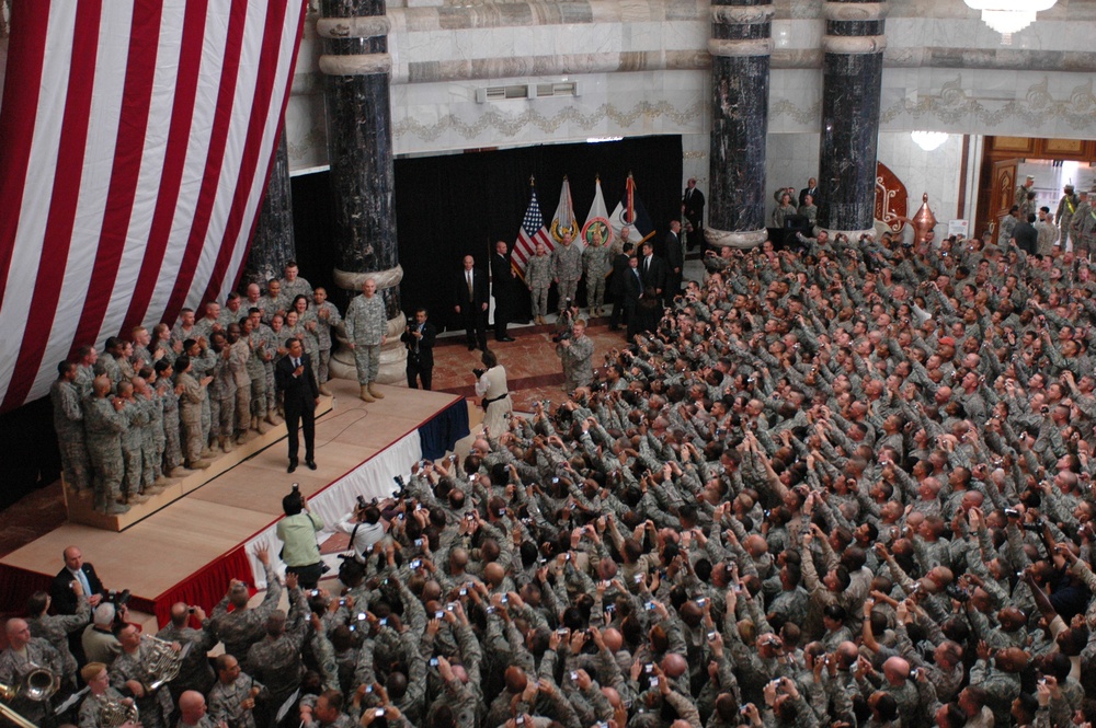President Obama Visits Iraq, Addresses Service Members and Government Employees