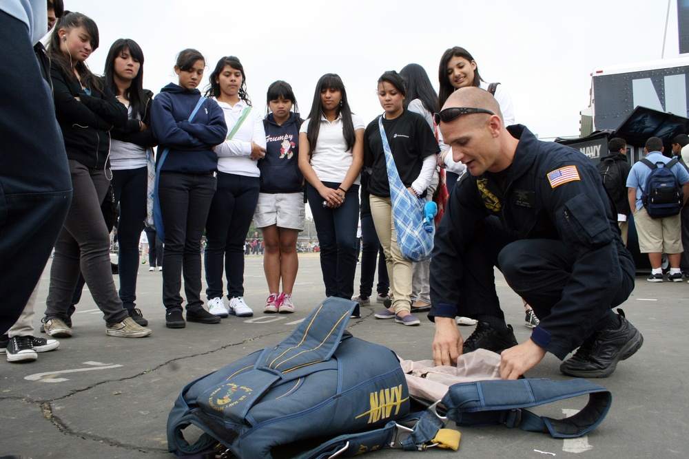 Navy SEALS at career fair