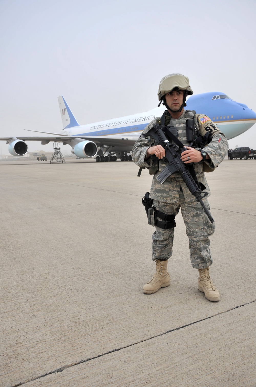 President Barack Obama Arrives at Sather Air Base