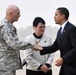 President Barack Obama Arrives at Sather Air Base