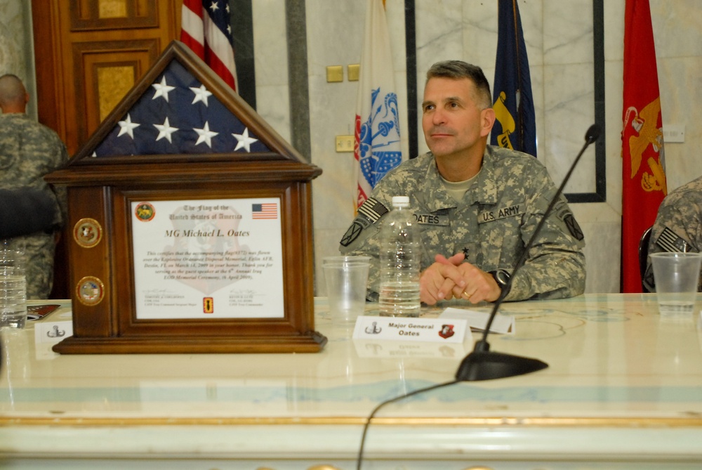 Multi-National Division - South commanding general speaks at Explosive Ordnance Disposal memorial