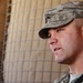 Soldier descends from the fence on Sept. 11