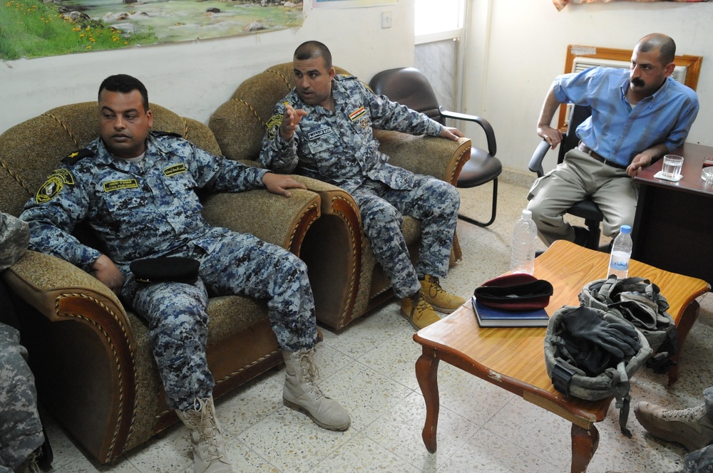 Iraqi National Police Officer meeting in Baghdad, Iraq