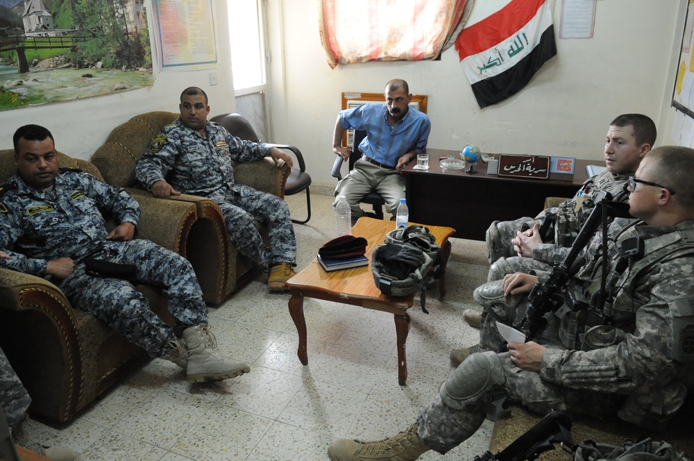 Iraqi National Police Officer meeting in Baghdad, Iraq