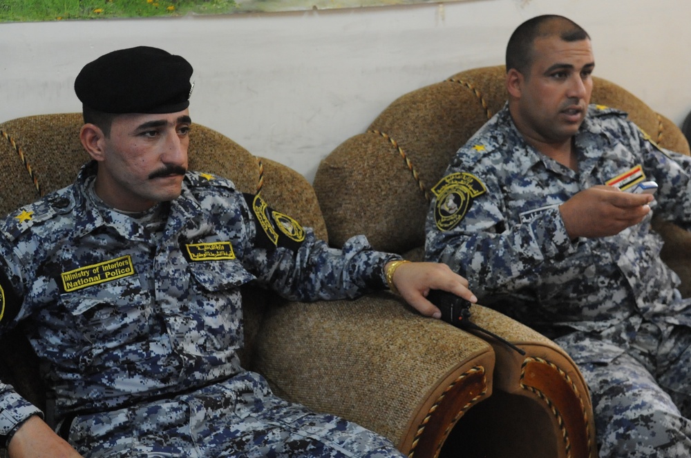 Iraqi National Police Officer meeting in Baghdad, Iraq