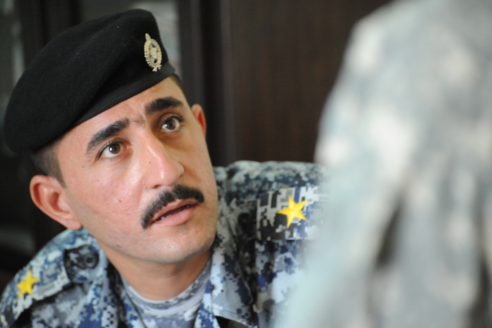 Iraqi National Police Officer meeting in Baghdad, Iraq