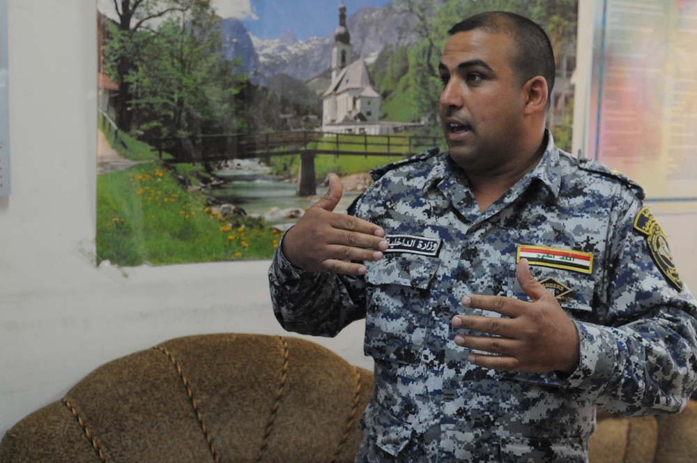 Iraqi National Police Officer meeting in Baghdad, Iraq