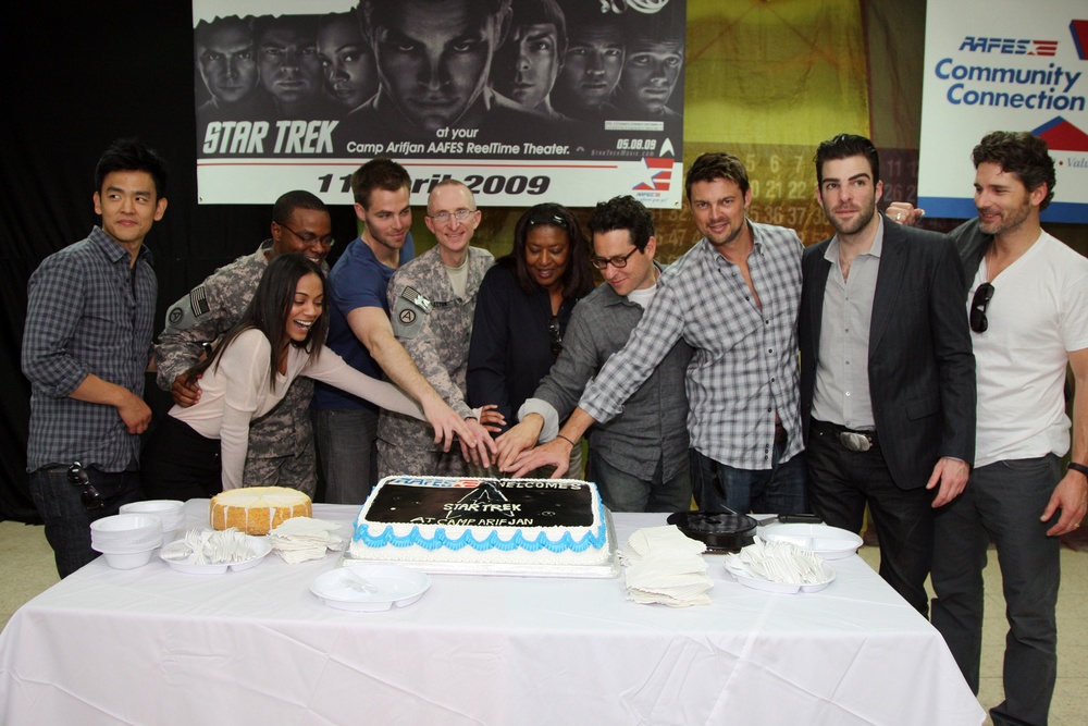 'Star Trek' Cast Visits Service Members in Theater for World Premiere