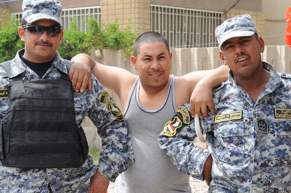 Iraqi National Police Officer meeting in Baghdad, Iraq