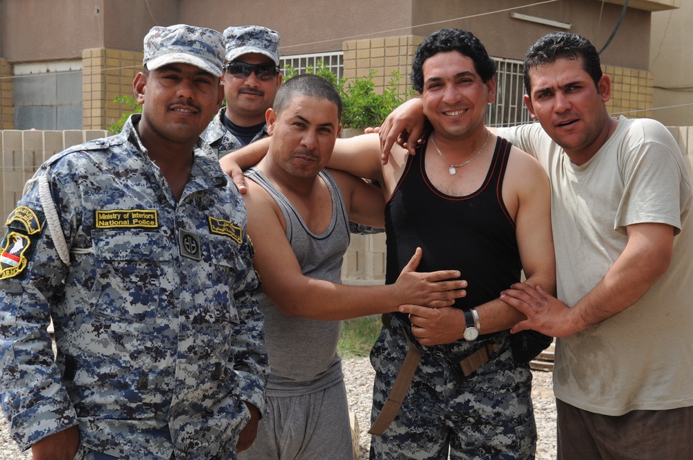 Iraqi National Police Officer meeting in Baghdad, Iraq