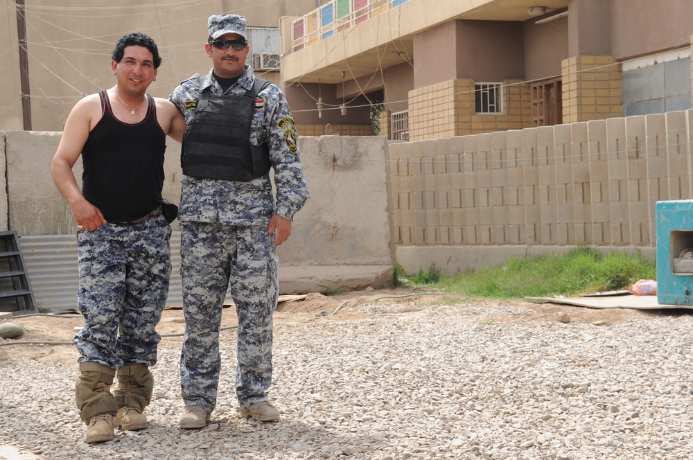 Iraqi National Police Officer meeting in Baghdad, Iraq