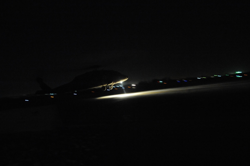 Blackhawk helicopter in Baghdad