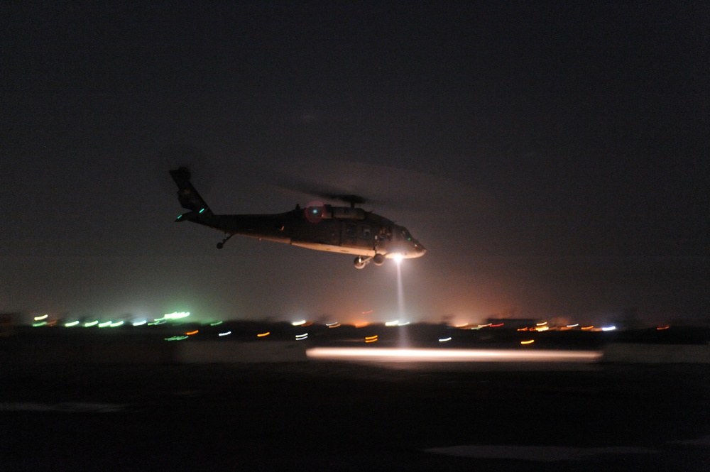 Blackhawk Helicopter in Baghdad