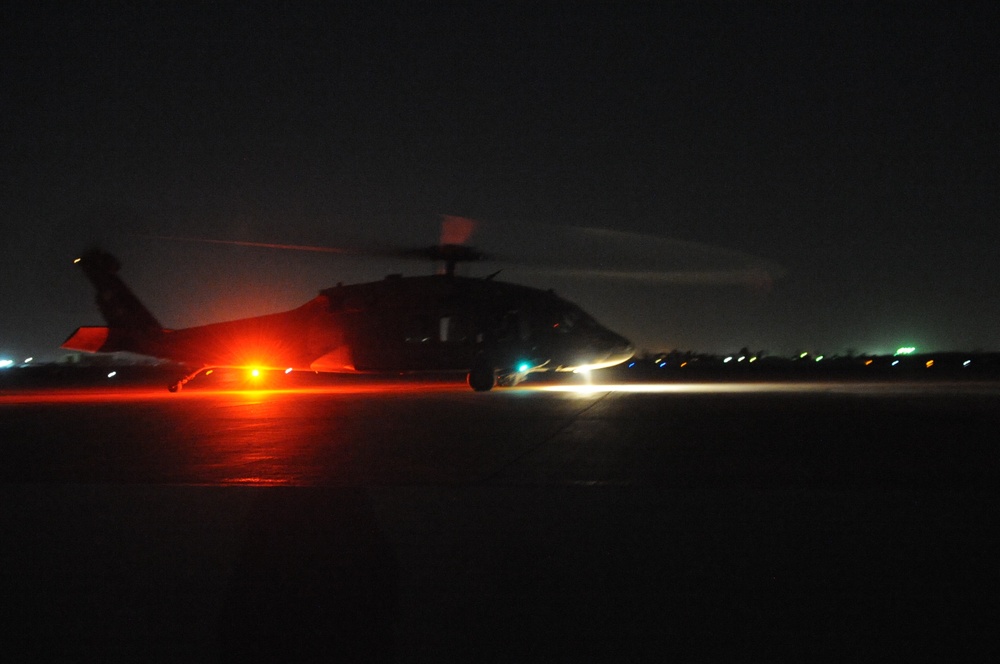 Blackhawk helicopter in Baghdad