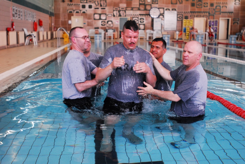 Easter Water Baptisms on Joint Base Balad