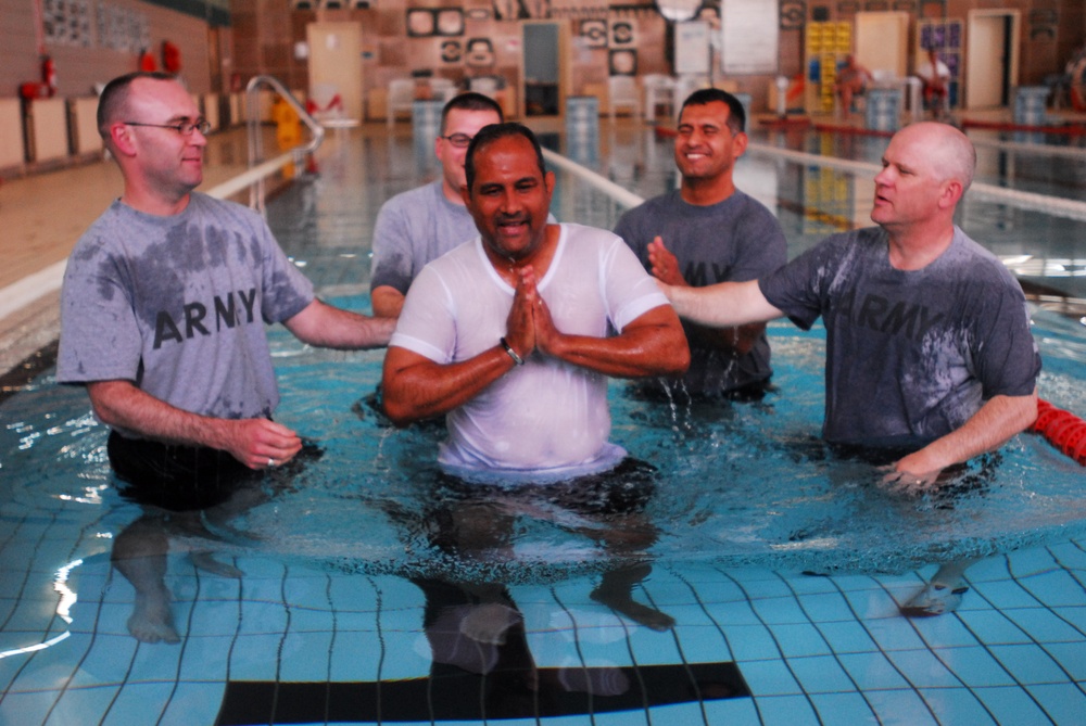 Easter Water Baptisms on Joint Base Balad