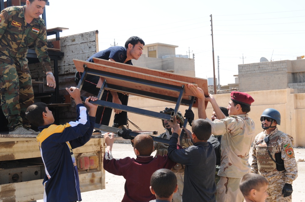 Desk Delivery in Mosul, Iraq