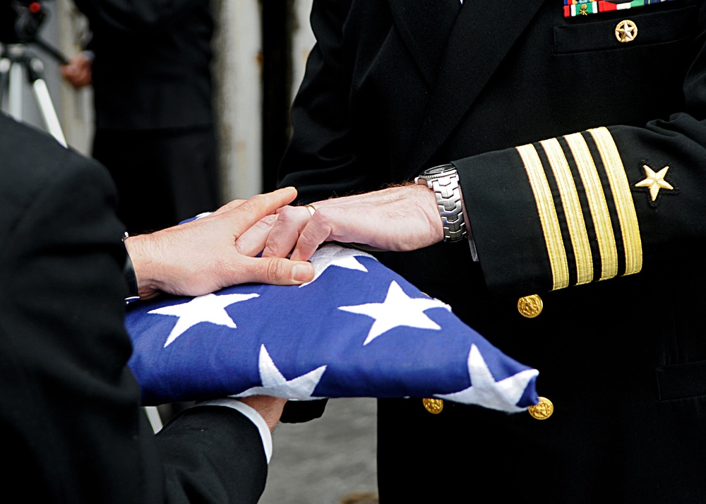 Burial at sea aboard the USS Abraham Lincoln