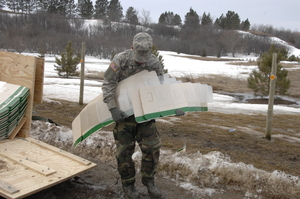 North Dakota National Guard Soldiers help with flooding in Burlington