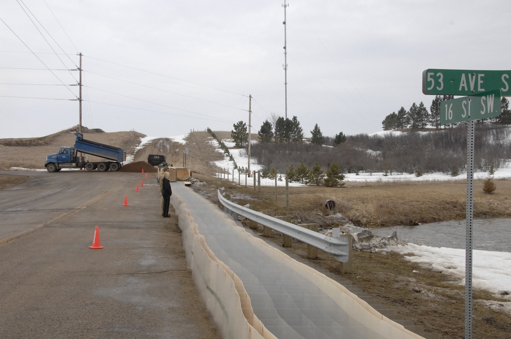 North Dakota National Guard Soldiers Help With Flooding in Burlington