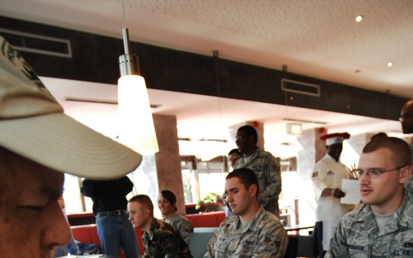 Cartoonists visit military members