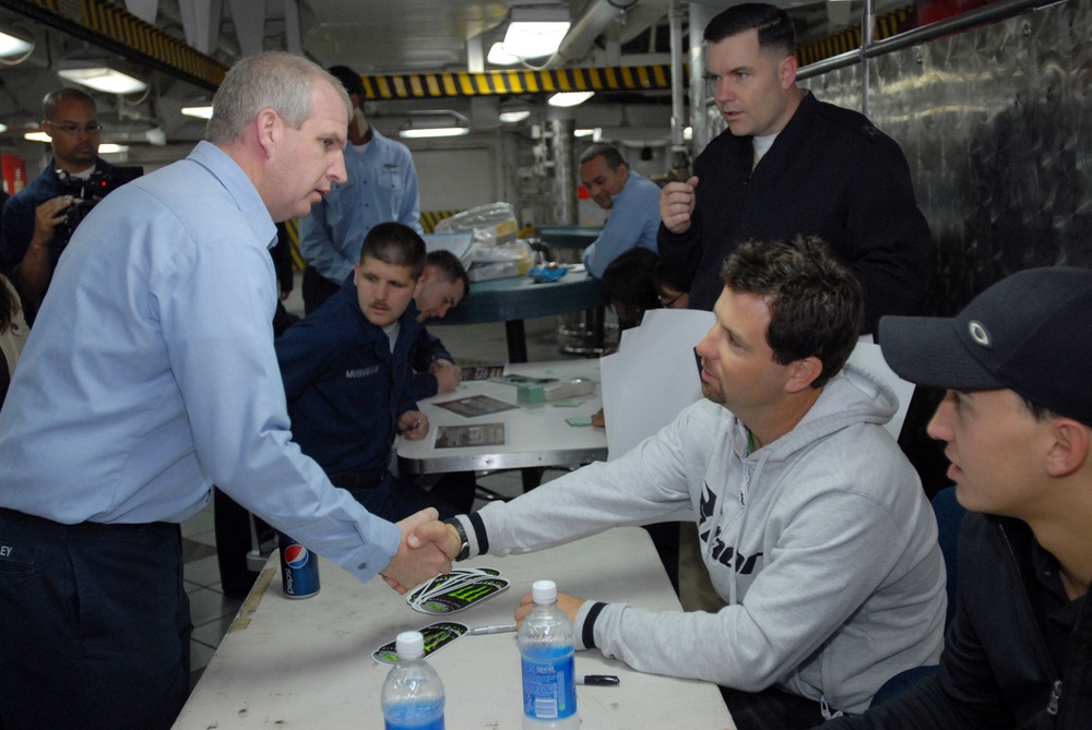 King of Supercross on USS Ronald Reagan
