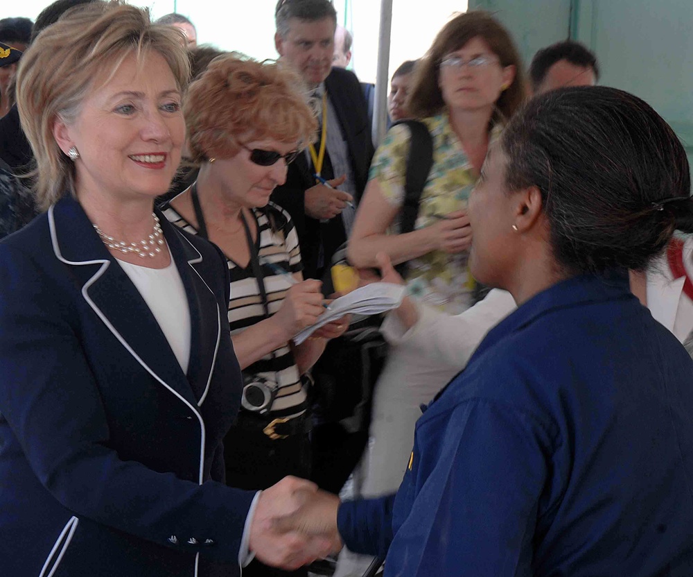 Secretary of State Clinton visits Haiti