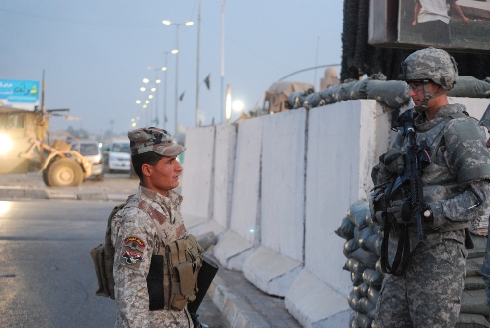 576th Engineers making roads safe on the night shift