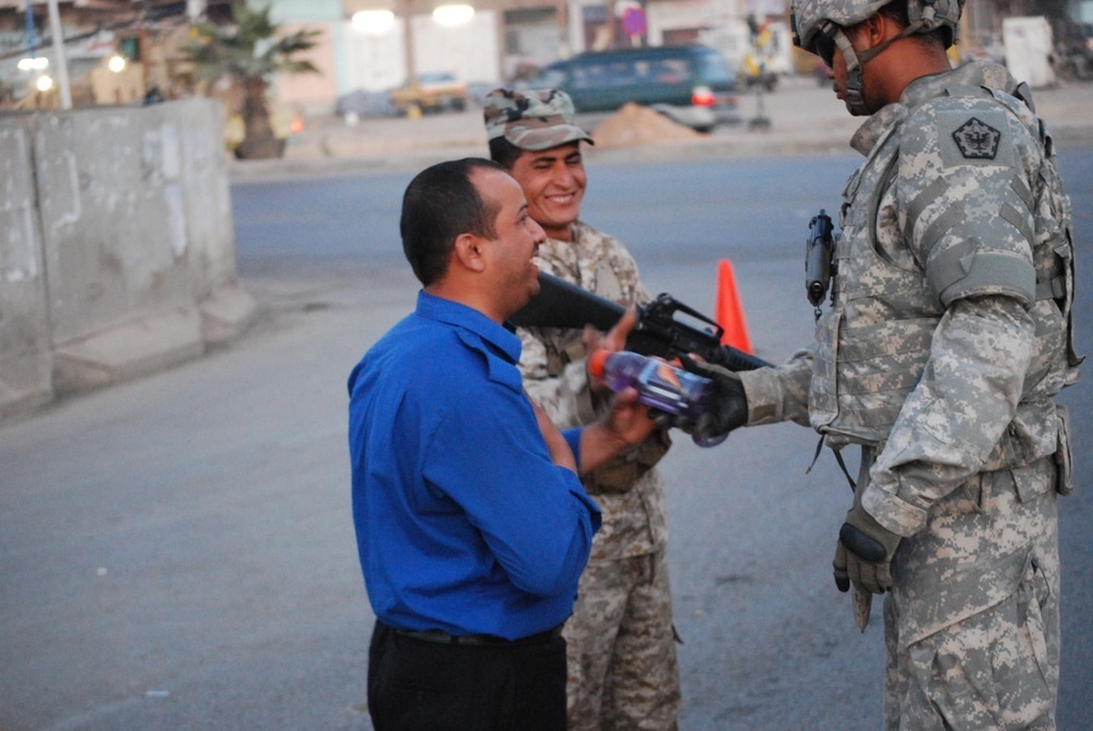 576th Engineers making roads safe on the night shift
