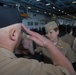 Uniform check aboard the USS Ronald Reagan