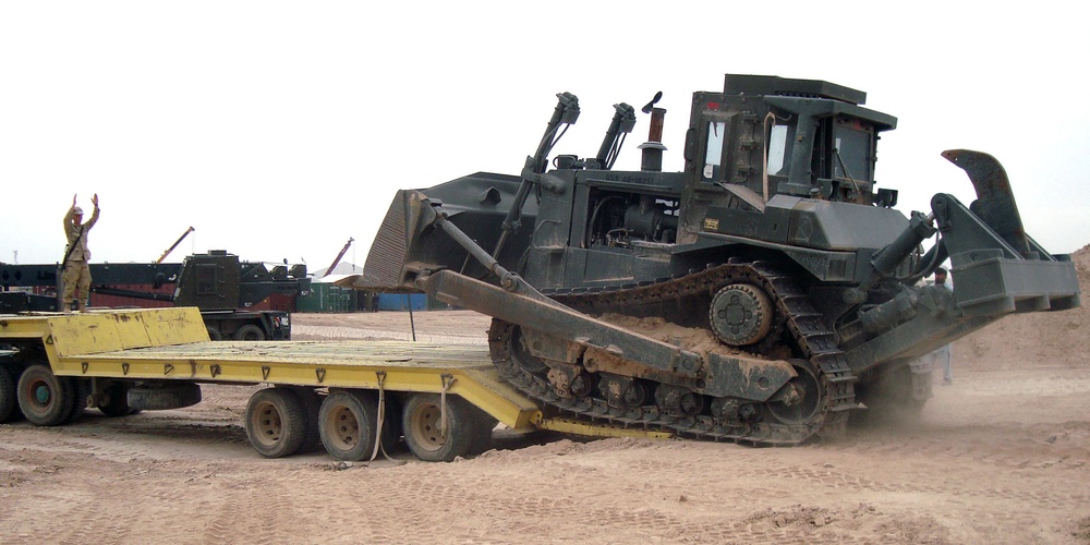 Hauling a bulldozer