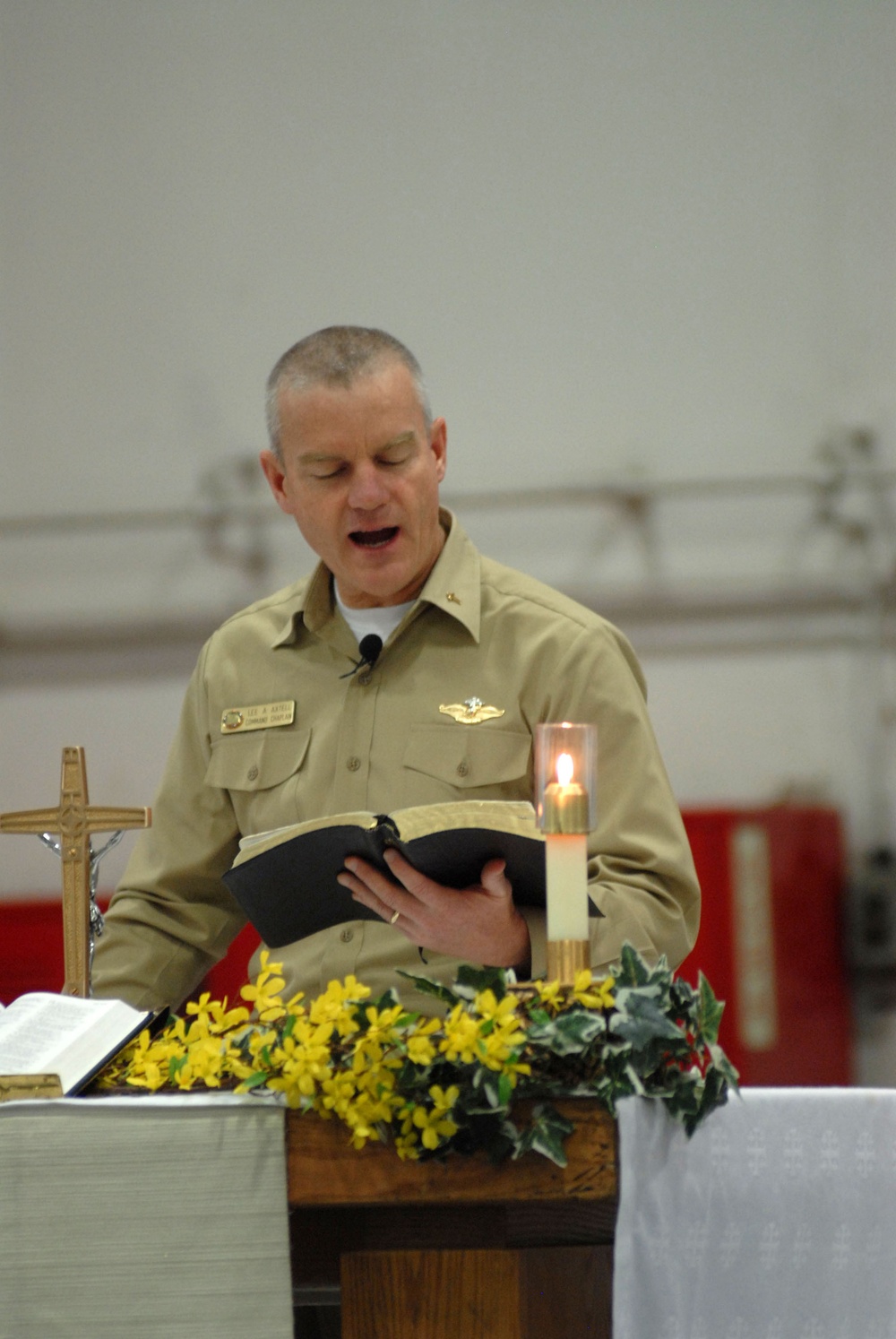 Services held aboard USS Ronald Reagan